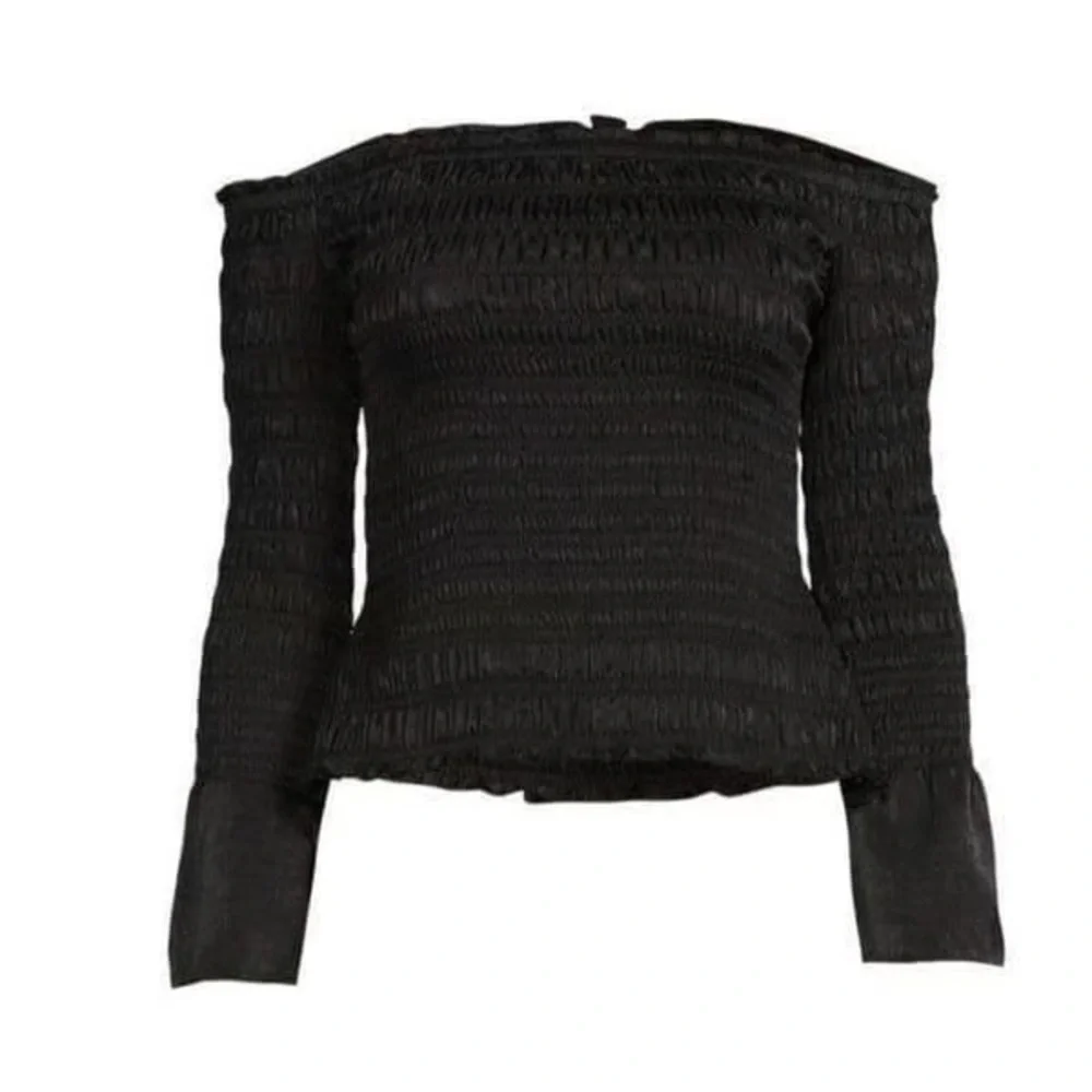 Frame Black Off Shoulder Top - Picture 2 of 5